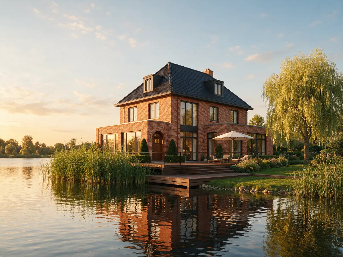 Straat met baksteenwoningen