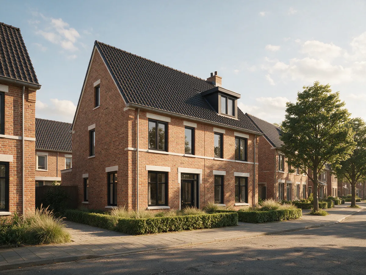 Baksteenwoningen aan het water